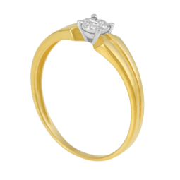 Bague en 2 ors et diamants
