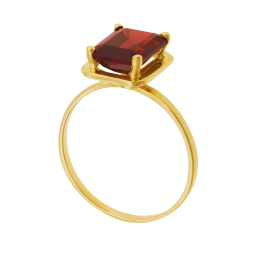 Bague en or jaune et grenat