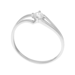 Bague en or gris et oxyde de zirconium