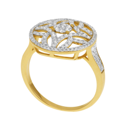 Bague en 2 ors et rhodié, diamants