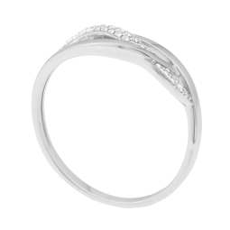 Bague en or gris et diamants