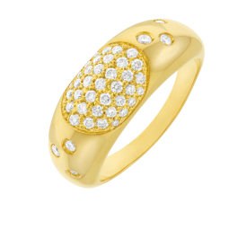 Bague en or jaune et diamants