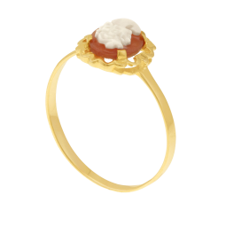 Bague en or jaune, camée