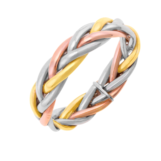 Bague en or jaune et rhodié