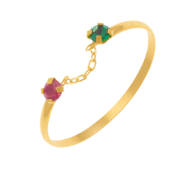 Bague en or jaune et oxydes de zirconium