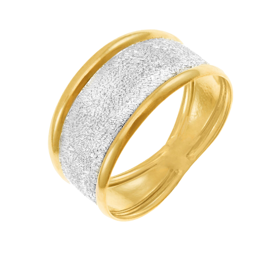 Bague en or jaune et rhodié