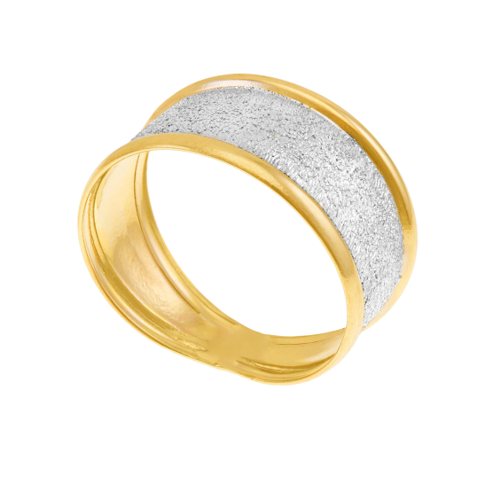 Bague en or jaune et rhodié