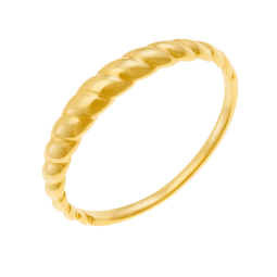 Bague en or jaune, torsadée