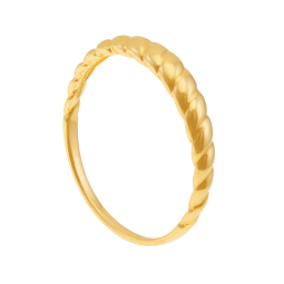Bague en or jaune, torsadée