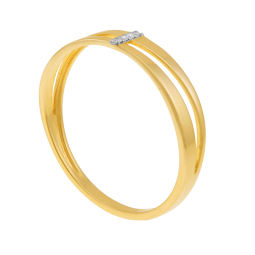 Bague en or jaune et rhodié, diamants