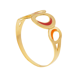 Bague en or jaune et laque