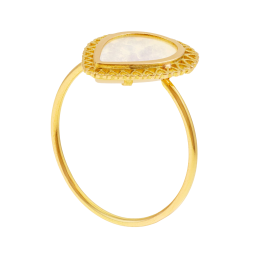 Bague en or jaune et nacre