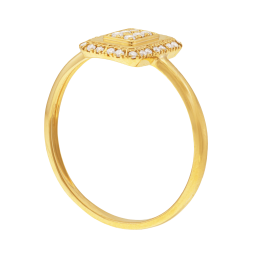 Bague en or jaune et diamants 