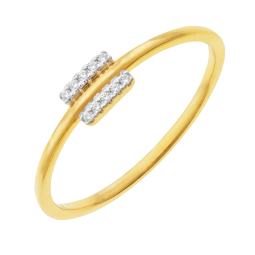 Bague en or jaune et rhodié et diamants