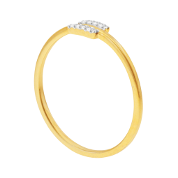 Bague en or jaune et rhodié et diamants