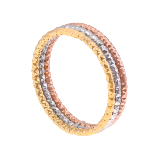 Bague en or jaune et rhodié