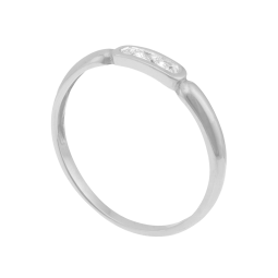 Bague en or gris et diamants 