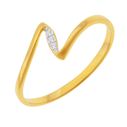 Bague en or jaune et rhodié, diamants