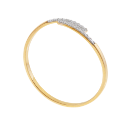 Bague en or jaune et rhodié, diamants