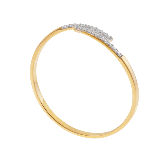 Bague en or jaune et rhodié, diamants