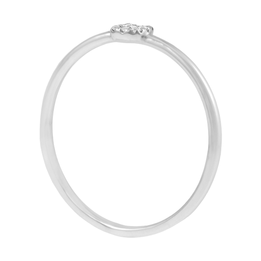 Bague en or gris et diamants