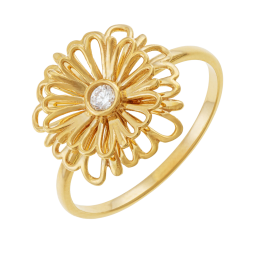 Bague en or jaune et diamant