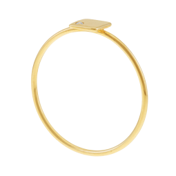 Bague en or jaune et oxyde de zirconium