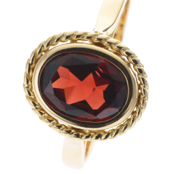Bague en or jaune et grenat