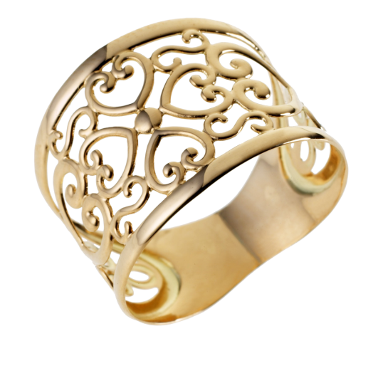 Bague en or jaune filigrane Bague en or jaune filigrane