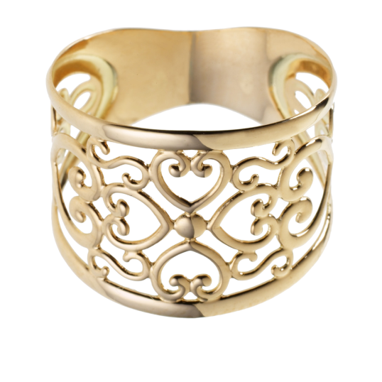 Bague en or jaune filigrane Bague en or jaune filigrane