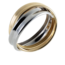 Bague en 2 ors croisée