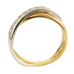 Bague en 2 ors et diamants
