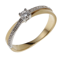 Bague en 2 ors et diamants