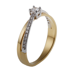 Bague en 2 ors et diamants