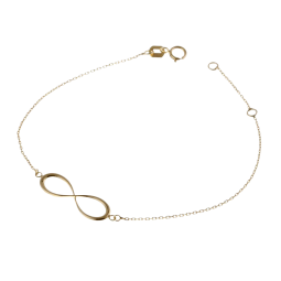 Bracelet en or jaune, motif infini ajouré
