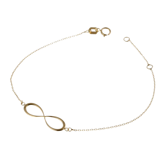 Bracelet en or jaune, motif infini ajouré