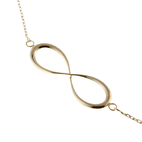 Bracelet en or jaune, motif infini ajouré