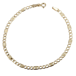 Bracelet en or jaune, maille marine fantaisie