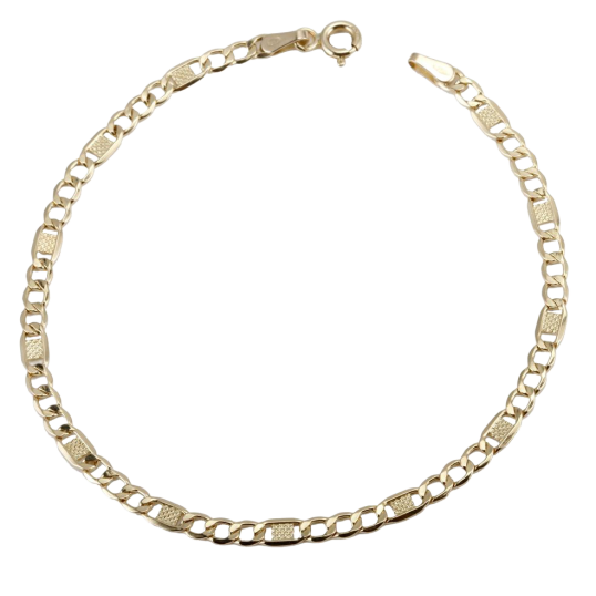 Bracelet en or jaune, maille marine fantaisie Bracelet en or jaune, maille marine fantaisie