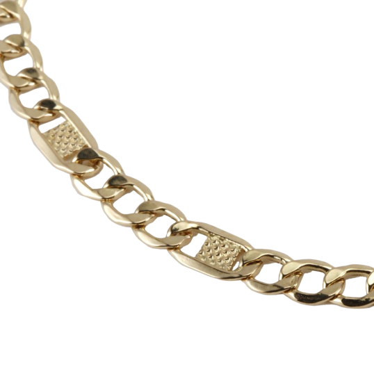 Bracelet en or jaune, maille marine fantaisie Bracelet en or jaune, maille marine fantaisie