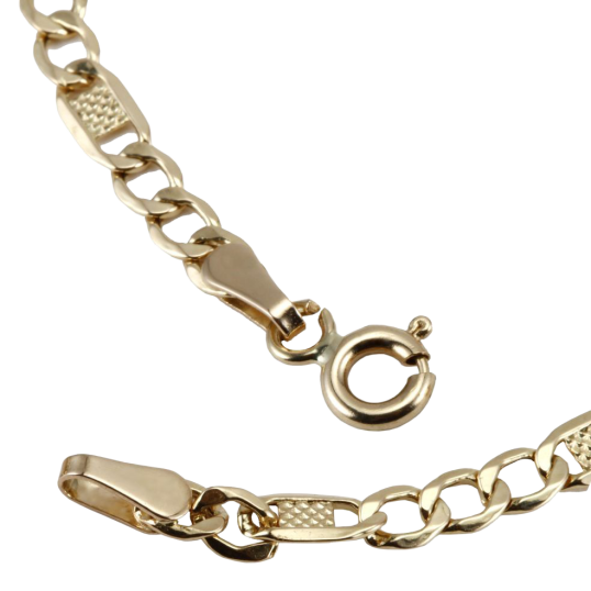 Bracelet en or jaune, maille marine fantaisie Bracelet en or jaune, maille marine fantaisie