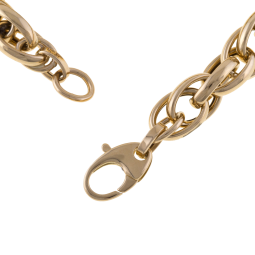 Bracelet en or jaune, maille tressée