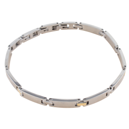 Bracelet en or jaune et acier
