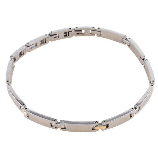 Bracelet en or jaune et acier