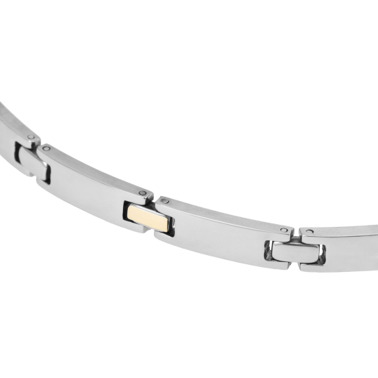 Bracelet en or jaune et acier