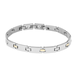 Bracelet en or jaune et acier