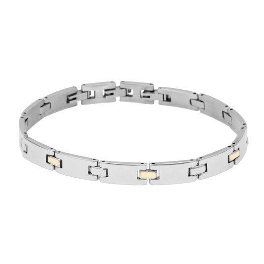 Bracelet en or jaune et acier