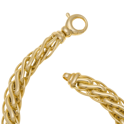 Bracelet en deux ors et oxydes de zirconium