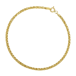 Bracelet or jaune maille palmier