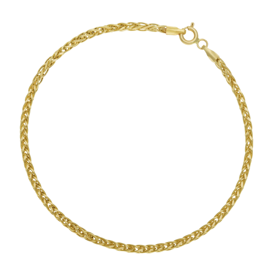 Bracelet or jaune maille palmier